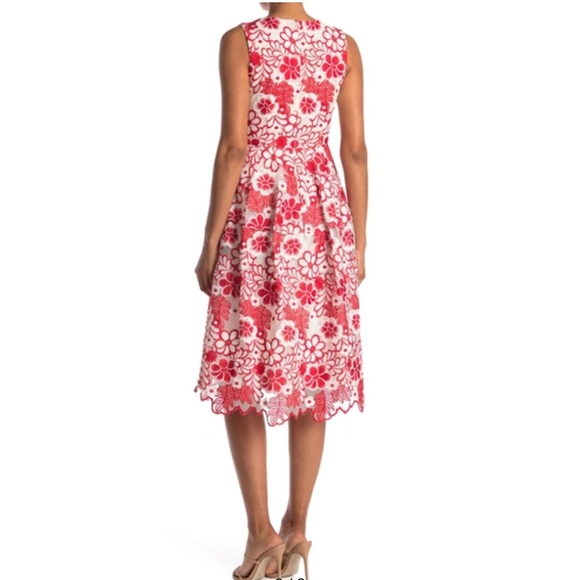 NEW Taylor Red w White Holiday Christmas Dress sz 16 - Picture 17 of 17